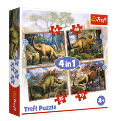 Trefl Preschool 4 in 1 Puzzle - Interesting Dinosaurs (ONLINE ORDER ONLY)