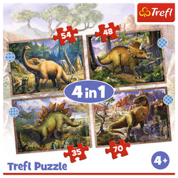 Trefl Preschool 4 in 1 Puzzle - Interesting Dinosaurs (ONLINE ORDER ONLY)