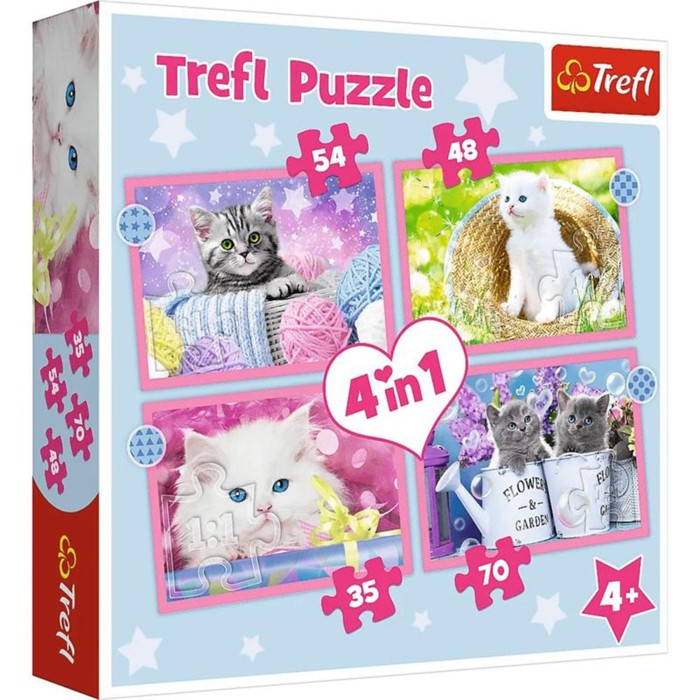Trefl Preschool 4 in 1 Puzzle - Fun Cats (ONLINE ORDER ONLY)