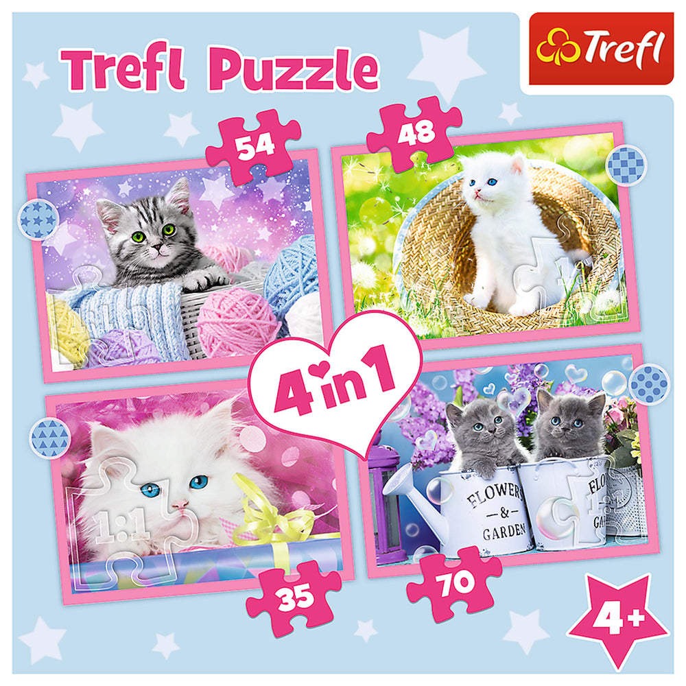 Trefl Preschool 4 in 1 Puzzle - Fun Cats (ONLINE ORDER ONLY)