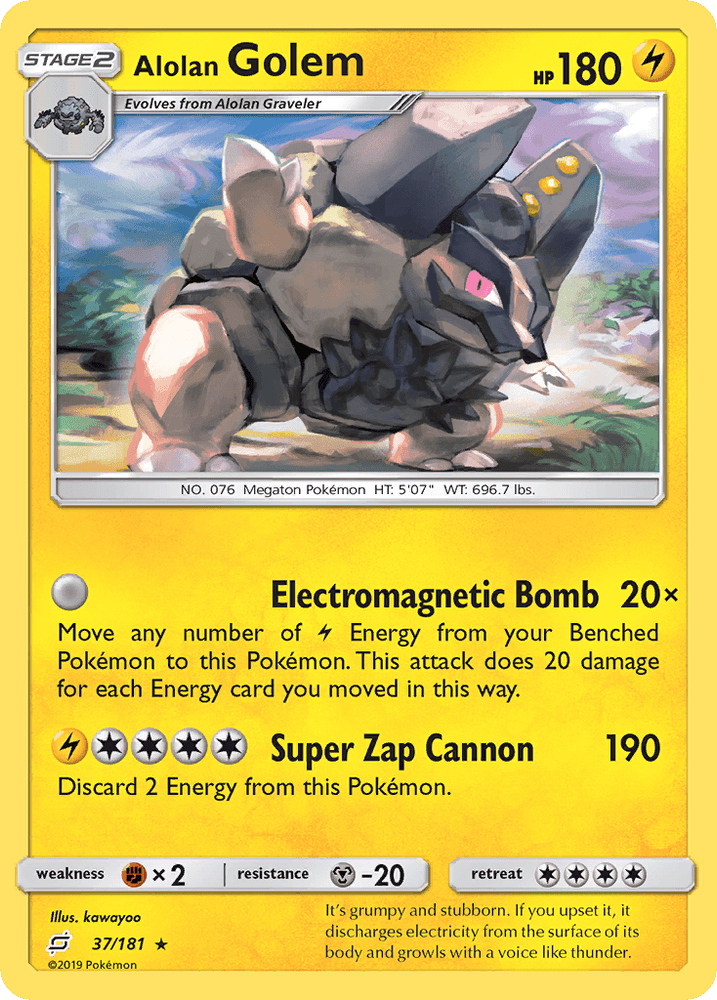 Alolan Golem (37/181) [Sun & Moon: Team Up] (Online Only)