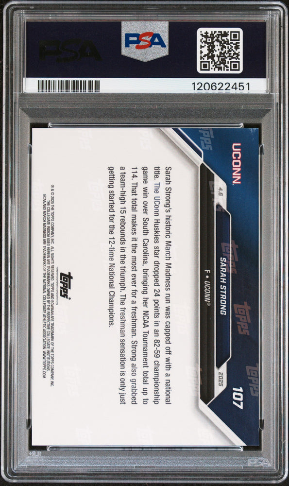 Graded 2024 Topps Bowman U Now Sarah Strong #107 Rookie RC Basketball Card PSA 9 Mint (ONLINE ORDER ONLY)