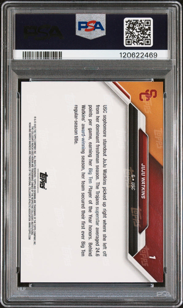 Graded 2025 Topps Bowman U Now JuJu Watkins #1 March Madness Rookie RC Basketball Card PSA 8 Near Mint (ONLINE ORDER ONLY)