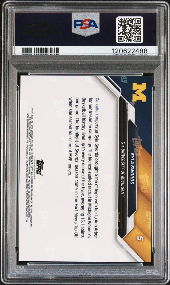 Graded 2025 Topps Bowman U Now Syla Swords #5 March Madness Rookie RC Basketball Card PSA 8 Near Mint (ONLINE ORDER ONLY)