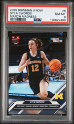 Graded 2025 Topps Bowman U Now Syla Swords #5 March Madness Rookie RC Basketball Card PSA 8 Near Mint (ONLINE ORDER ONLY)
