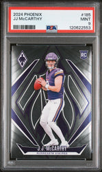 Graded 2024 Panini Phoenix JJ McCarthy #185 Rookie RC Football Card PSA 9 Mint (ONLINE ORDER ONLY)