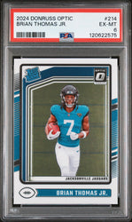 Graded 2024 Panini Donruss Optic Brian Thomas Jr. #214 Rookie RC Football Card PSA 6 Excellent (ONLINE ORDER ONLY)