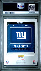 Graded 2025 Panini Instant Abdul Carter #RPSFL1 RPS First Look Rookie RC Football Card PSA 8 Near Mint (ONLINE ORDER ONLY)