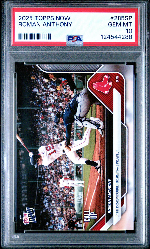 Graded 2025 Topps Now Roman Anthony #285SP Rookie RC Baseball Card PSA 10 Gem Mint (ONLINE ORDER ONLY)