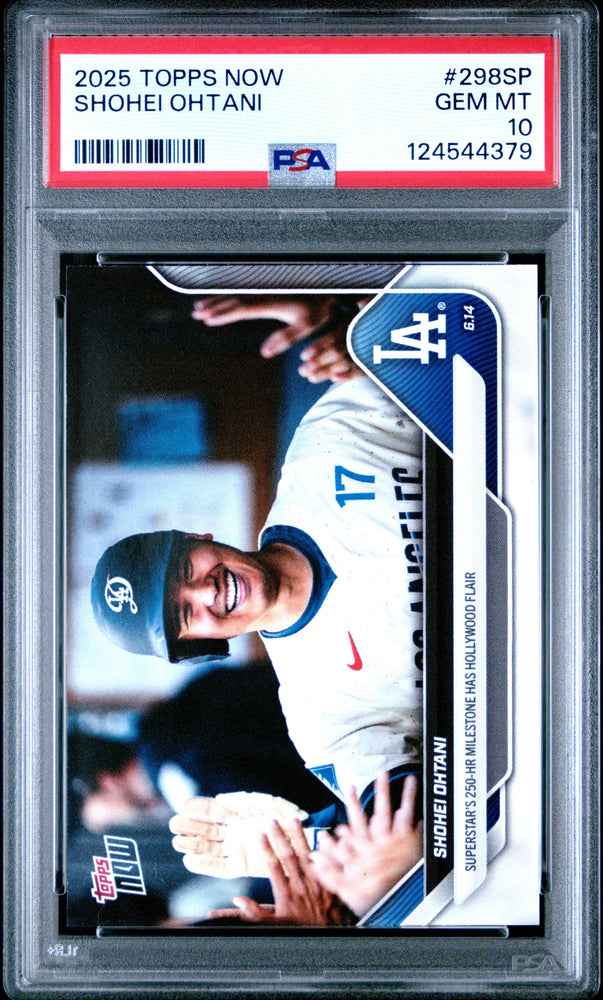 Graded 2025 Topps Now Shohei Ohtani #298SP Baseball Card PSA 10 Gem Mint (ONLINE ORDER ONLY)