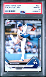 Graded 2025 Topps Now Shohei Ohtani #307 Baseball Card PSA 10 Gem Mint (ONLINE ORDER ONLY)