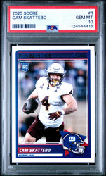 Graded 2025 Panini Score Cam Skattebo #1 Rookie RC Football Card PSA 10 Gem Mint (ONLINE ORDER ONLY)
