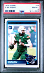 Graded 2025 Panini Score Cam Ward #13 Rookie RC Football Card PSA 8 Near Mint (ONLINE ORDER ONLY)