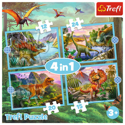 Trefl Preschool 4 in 1 Puzzle - Unique Dinosaurs (ONLINE ORDER ONLY)