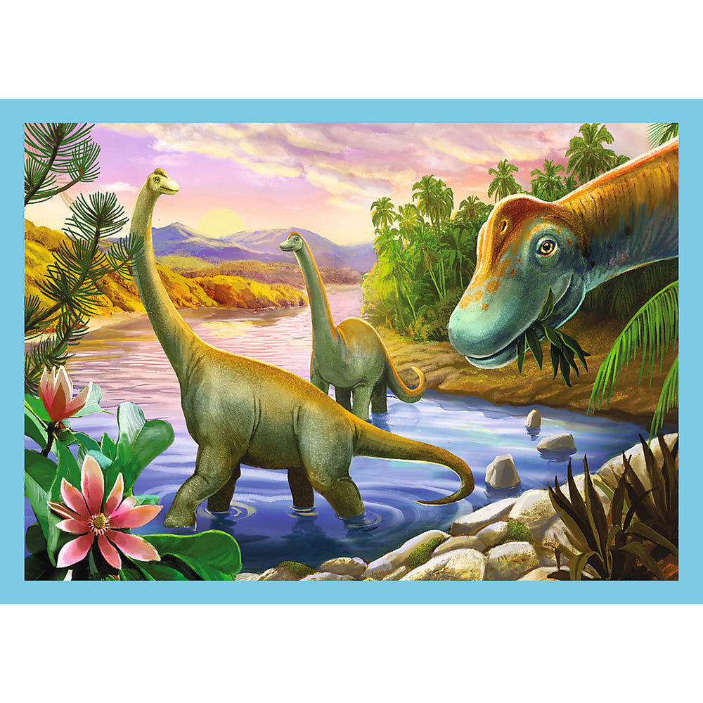 Trefl Preschool 4 in 1 Puzzle - Unique Dinosaurs (ONLINE ORDER ONLY)