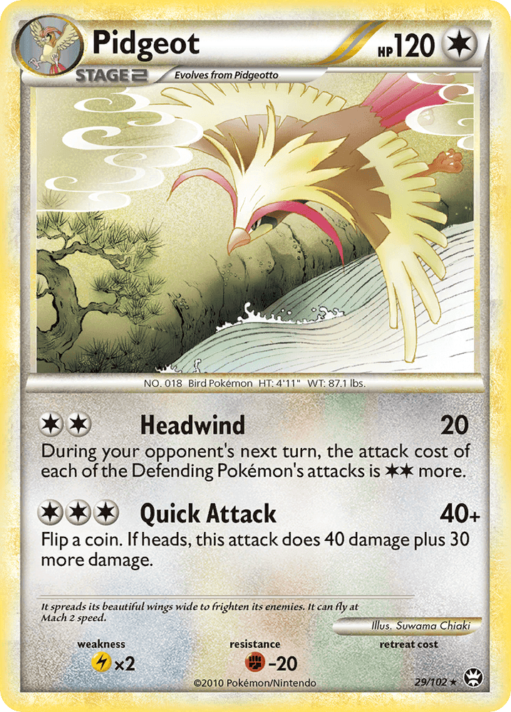 Pidgeot (29/102) [HeartGold & SoulSilver: Triumphant] (Online Only)