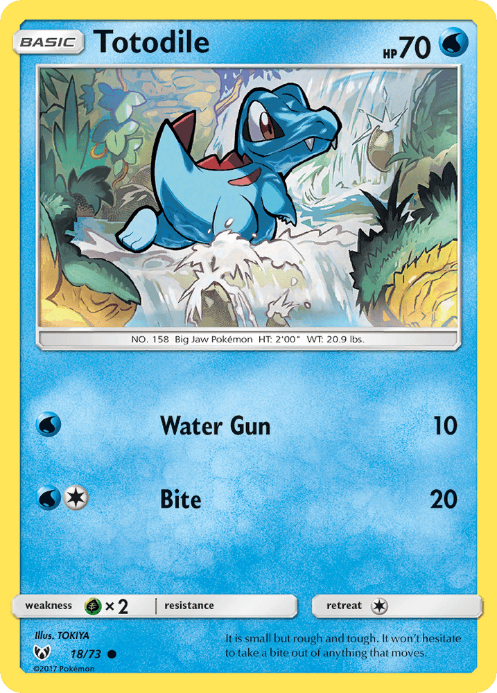 Totodile (18/73) [Sun & Moon: Shining Legends] (Online Only)