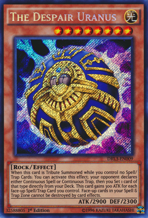 The Despair Uranus [DRL3-EN009] Secret Rare (ONLINE ORDER ONLY)