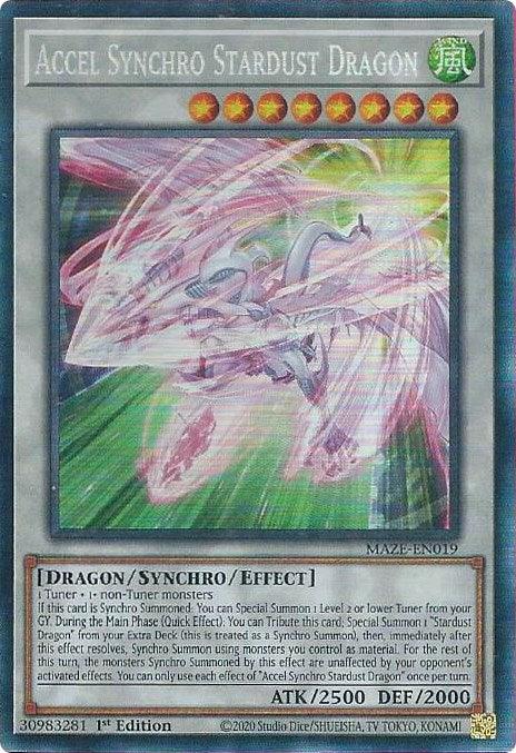 Accel Synchro Stardust Dragon [MAZE-EN019] Collector's Rare (ONLINE ORDER ONLY)