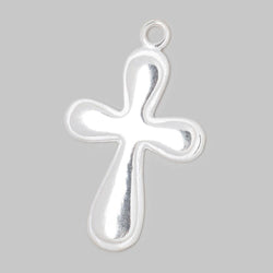 34x25mm Groovy Cross Pendant Charm 1 piece (ONLINE ORDER ONLY)