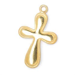 34x25mm Groovy Cross Pendant Charm 1 piece (ONLINE ORDER ONLY)
