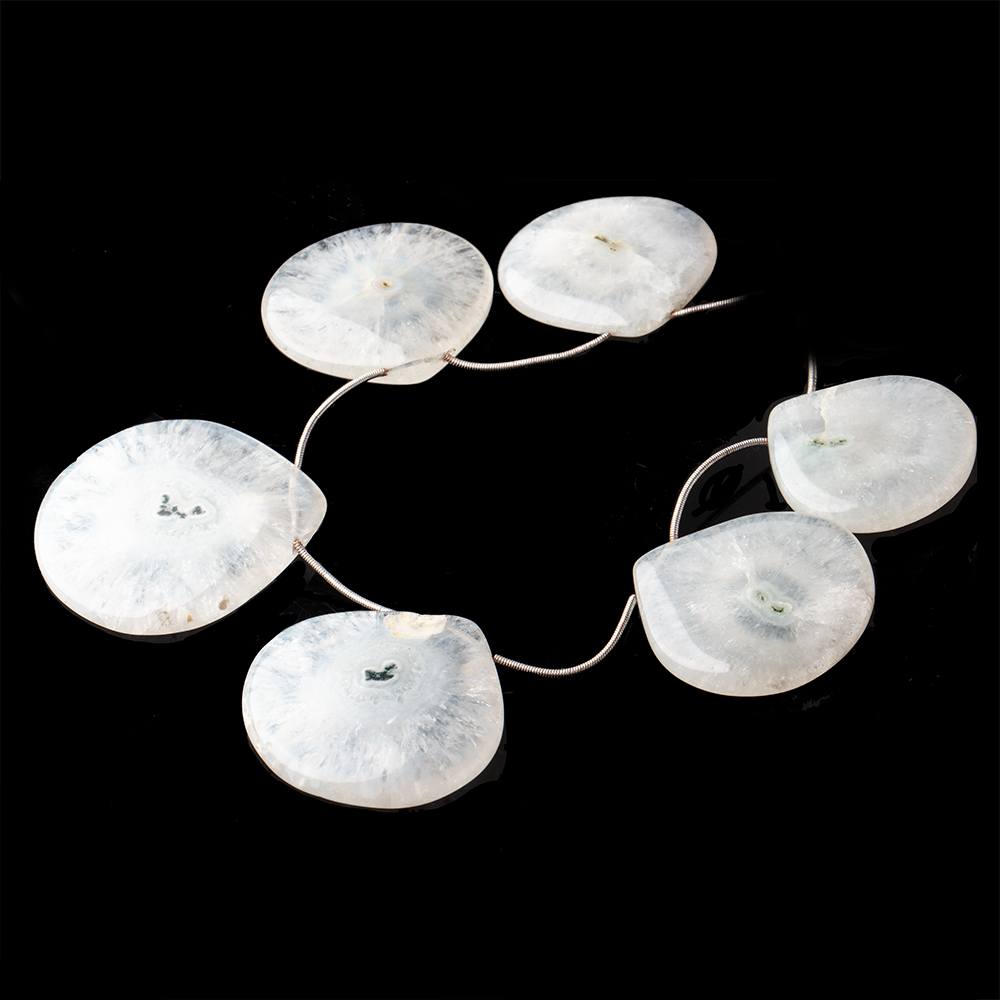 35-44mm Solar Quartz Plain Heart Beads 8 inch 6 pieces (ONLINE ORDER ONLY)