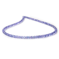 3.5-4.5mm Tanzanite Plain Rondelle Beads 16 inch 154 pieces AAA (ONLINE ORDER ONLY)