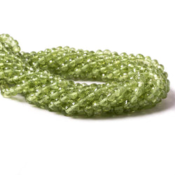 3.5-4mm Peridot Faceted Round Beads 13 inch 93 pieces (ONLINE ORDER ONLY)