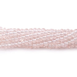 3.5-4mm Rose Quartz Plain Rondelle Beads 16 inch 163 pieces (ONLINE ORDER ONLY)