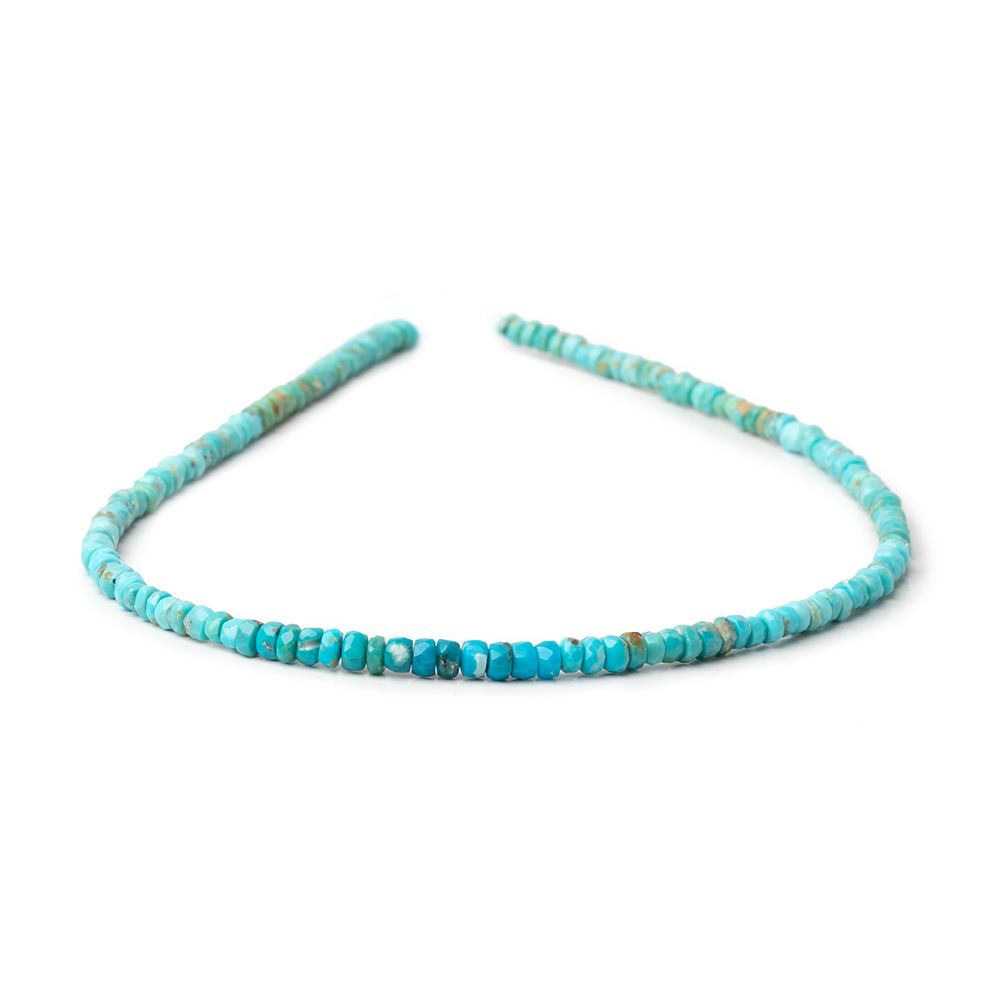 3.5-4mm Sleeping Beauty Turquoise Faceted Rondelle Beads 13 inch 140 pieces (ONLINE ORDER ONLY)