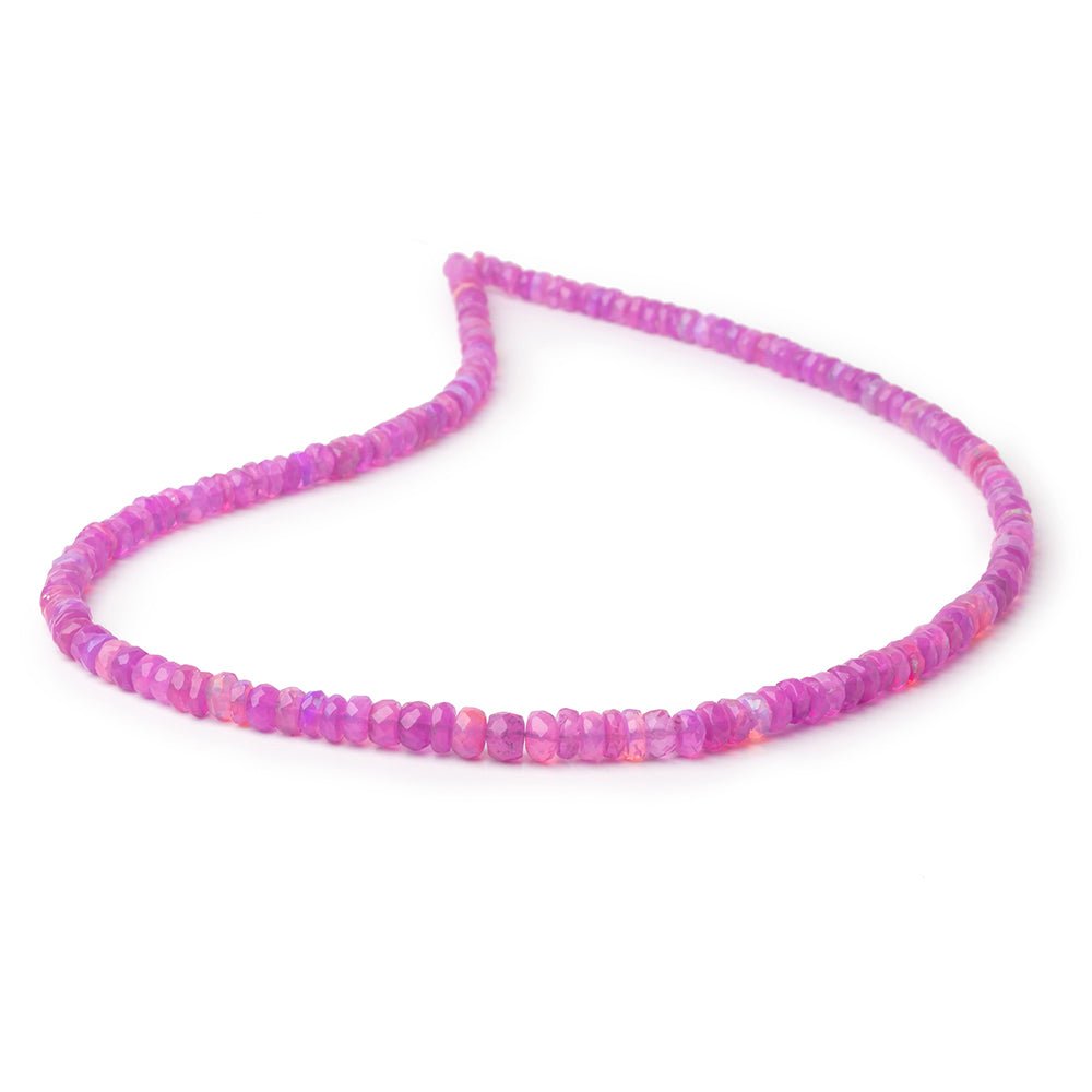 3.5-5.5mm Orchid Purple Ethiopian Opal Faceted Rondelles 16 inch 175 Beads AA (ONLINE ORDER ONLY)