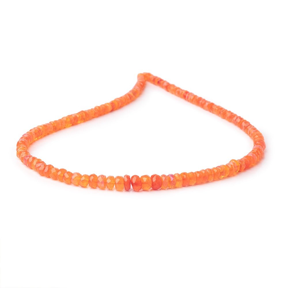 3.5-6.5mm Tangerine Ethiopian Opal Faceted Rondelle Beads 15.5 inch 145 pieces AA (ONLINE ORDER ONLY)
