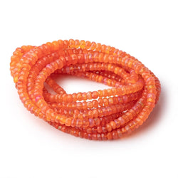 3.5-6.5mm Tangerine Ethiopian Opal Faceted Rondelle Beads 15.5 inch 145 pieces AA (ONLINE ORDER ONLY)