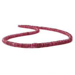 3.5-7mm Ruby plain heshi beads 17.5 inch 225 pieces (ONLINE ORDER ONLY)