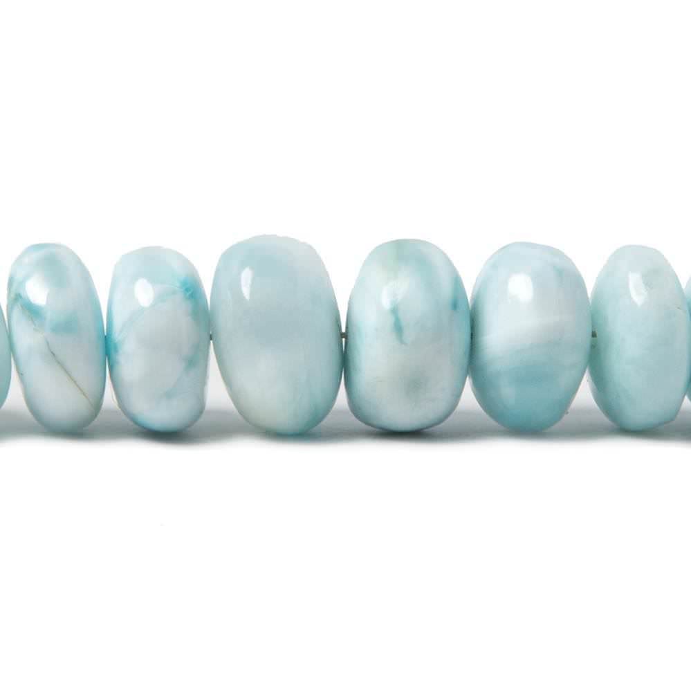 3.5-9.8mm Larimar plain rondelle beads 18 inches 119 pieces AA (ONLINE ORDER ONLY)