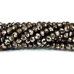 3.5 mm Matte Pyrite Faceted Rondelle 13.25 inch 139 beads