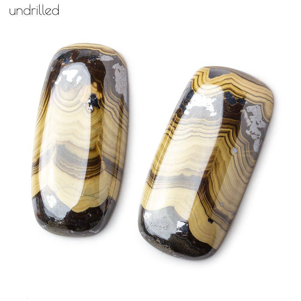 Schalenblende plain rectangle Cabochon no drill hole 41x20x6mm 1 piece (ONLINE ORDER ONLY)