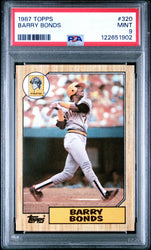 Graded 1987 Topps Barry Bonds #320 Rookie RC Baseball Card PSA 9 Mint (ONLINE ORDER ONLY)