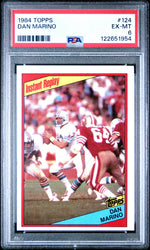 Graded 1984 Topps Dan Marino #124 Football Card PSA 6 Excellent (ONLINE ORDER ONLY)