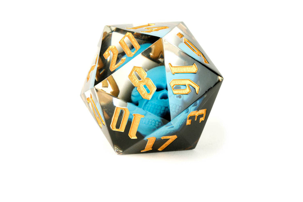 Mega D20 WITH Glowing Skull Hand Crafted 55mm Sharp Edge (ONLINE ORDER ONLY)