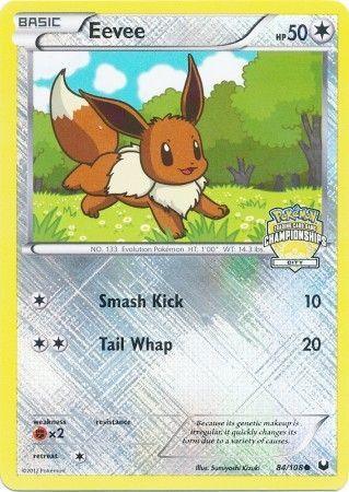 Eevee (84/108) (City Championship Promo) [Black & White: Dark Explorers] (Online Only)
