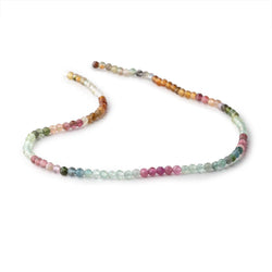 3.5mm Afghani Tourmaline Micro Faceted Round Beads 12.5 inch 100 pieces (ONLINE ORDER ONLY)