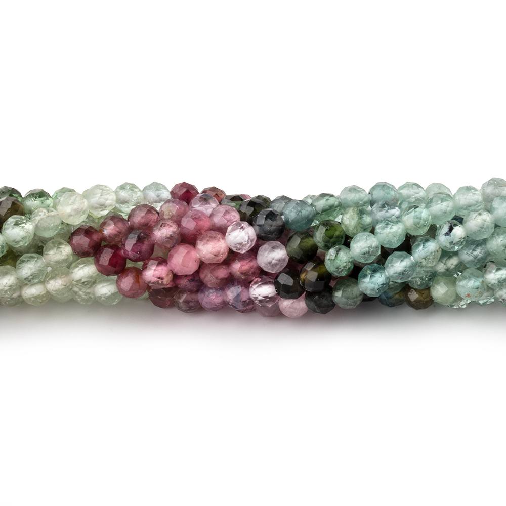 3.5mm Afghani Tourmaline Micro Faceted Round Beads 12.5 inch 100 pieces (ONLINE ORDER ONLY)