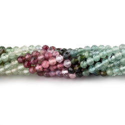 3.5mm Afghani Tourmaline Micro Faceted Round Beads 12.5 inch 100 pieces (ONLINE ORDER ONLY)