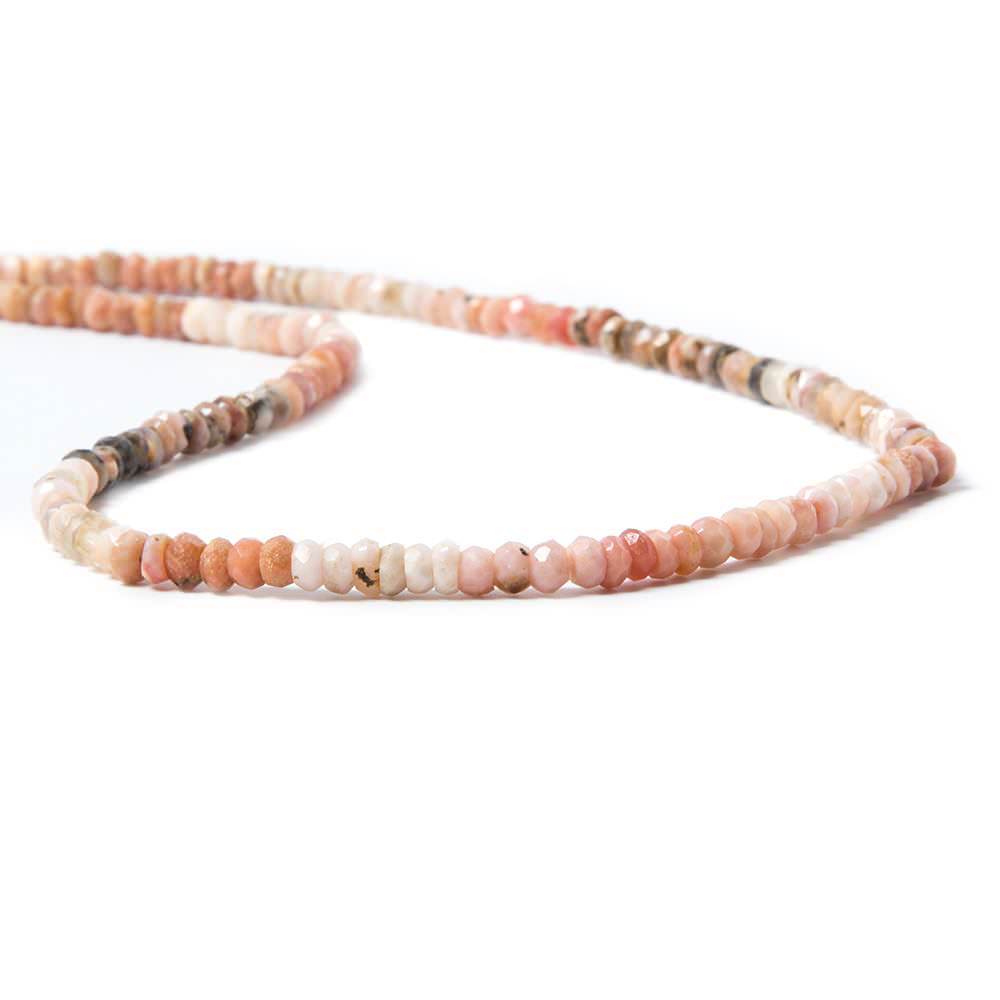 3.5mm Pink Peruvian Opal Beads Faceted Rondelle (ONLINE ORDER ONLY)