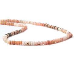 3.5mm Pink Peruvian Opal Beads Faceted Rondelle (ONLINE ORDER ONLY)