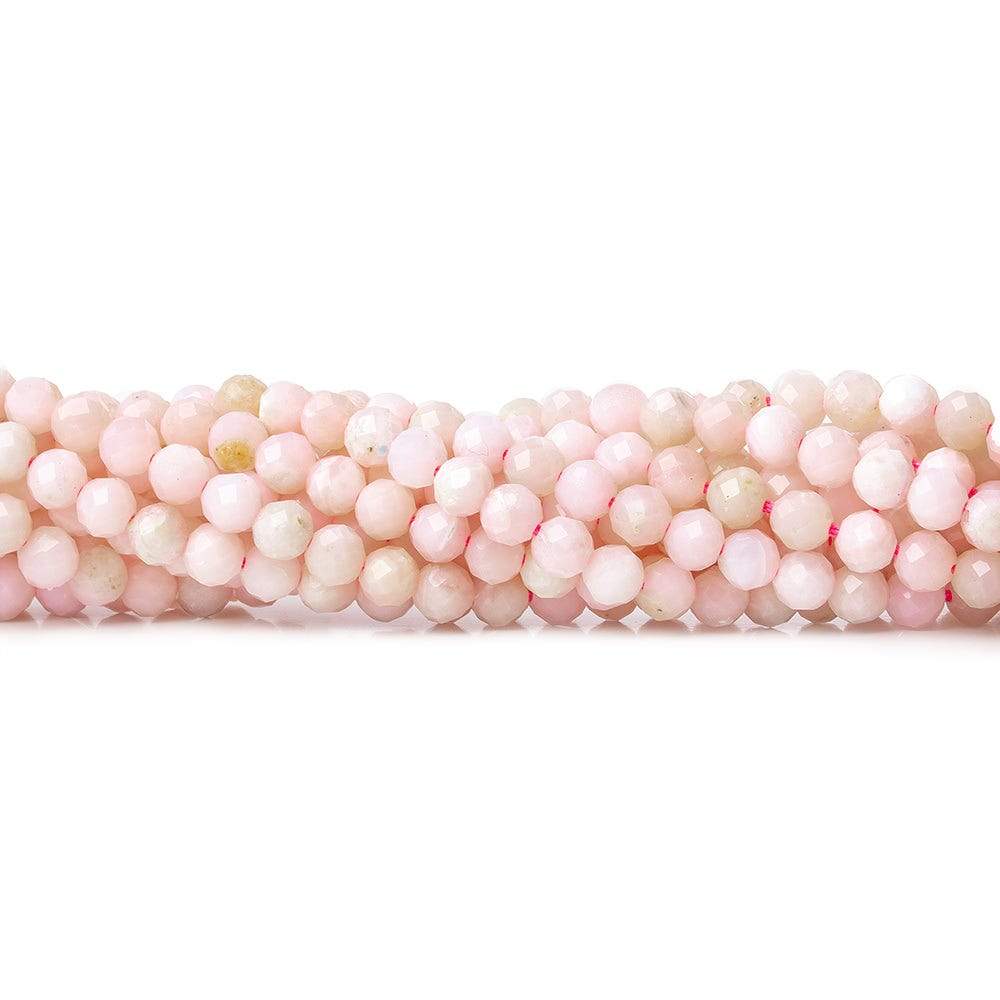 3.5mm Pink Peruvian Opal microfaceted rondelle beads 13 inch 95 pieces (ONLINE ORDER ONLY)