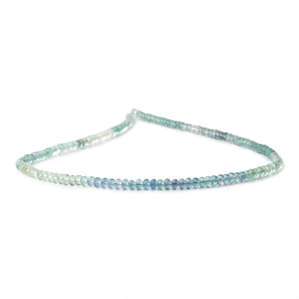 3.5mm Shaded Fluorite Plain Rondelle Beads 13 inch 121 pieces (ONLINE ORDER ONLY)