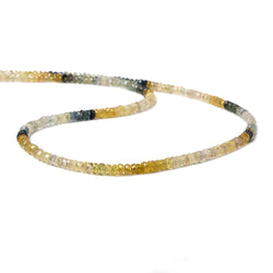 3.5mm Yellow and Blue Songia Sapphire rondelles 18 inch 230 beads A Grade (ONLINE ORDER ONLY)