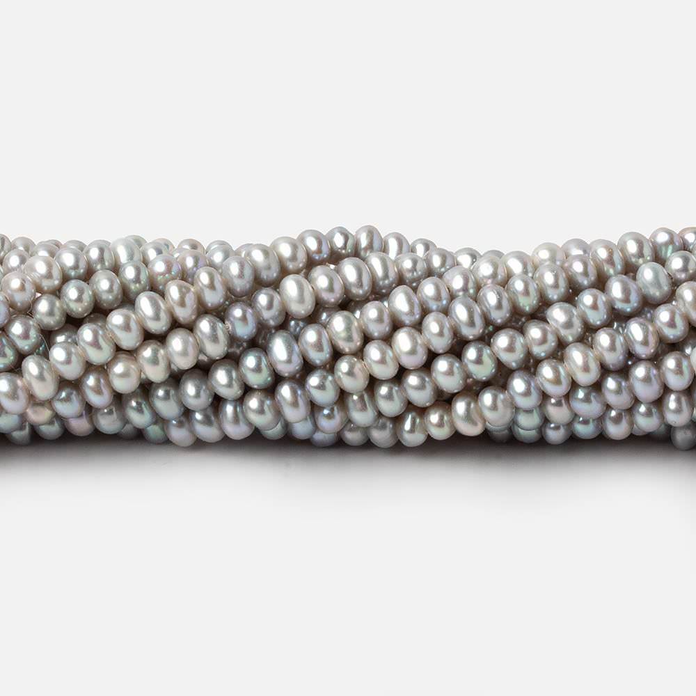 3.5mm Silver Off Round Side Drilled Freshwater Pearls 15.25 inch 153 pieces AAA (ONLINE ORDER ONLY)